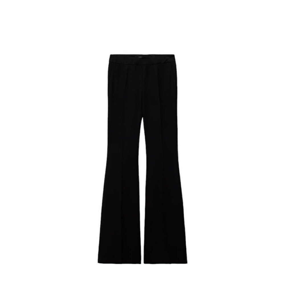 ZARA FLARED FLOWING TROUSERS BLACK SIZE L | 3638/657